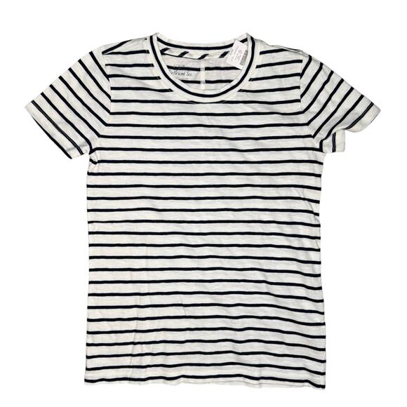 NWT J.Crew Striped Girlfriend Crewneck Tee Size XS - Picture 2 of 5